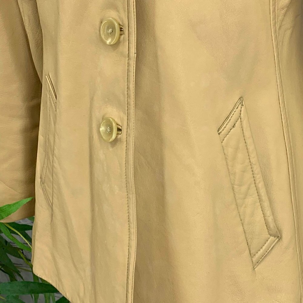 Marc New York Camel Leather Collared Jacket - Picture 5 of 7